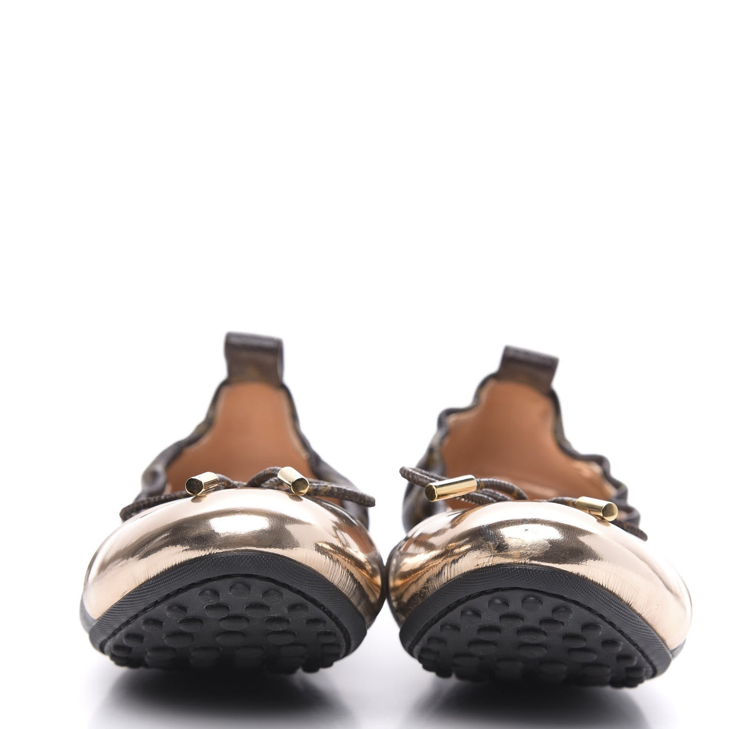 Patent Monogram Flirty Ballerina Flats 39 Gold