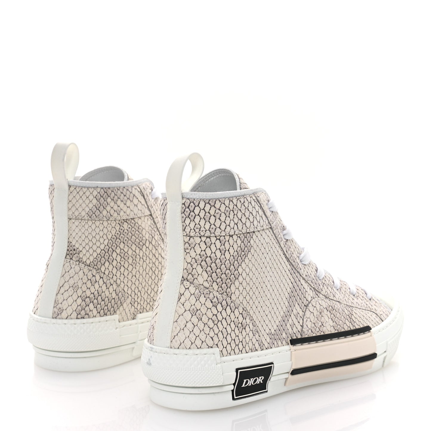 Snakeskin Mens B23 High Top Sneakers 43 Beige