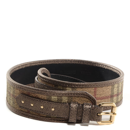 Burberry Haymarket Check Belt Metallic 28 70 1 of 5