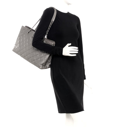 Chanel Metallic Caviar Quilted Large Shopping Tote Grey 2 of 7