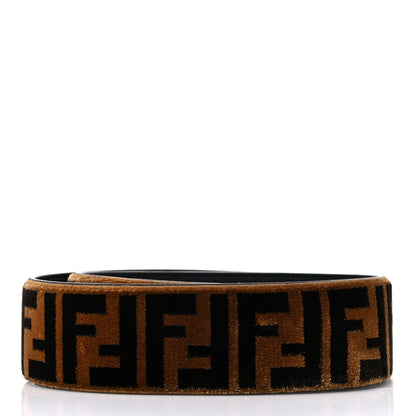 Fendi Velvet Tapestry FF Strap You Tobacco 2 of 5