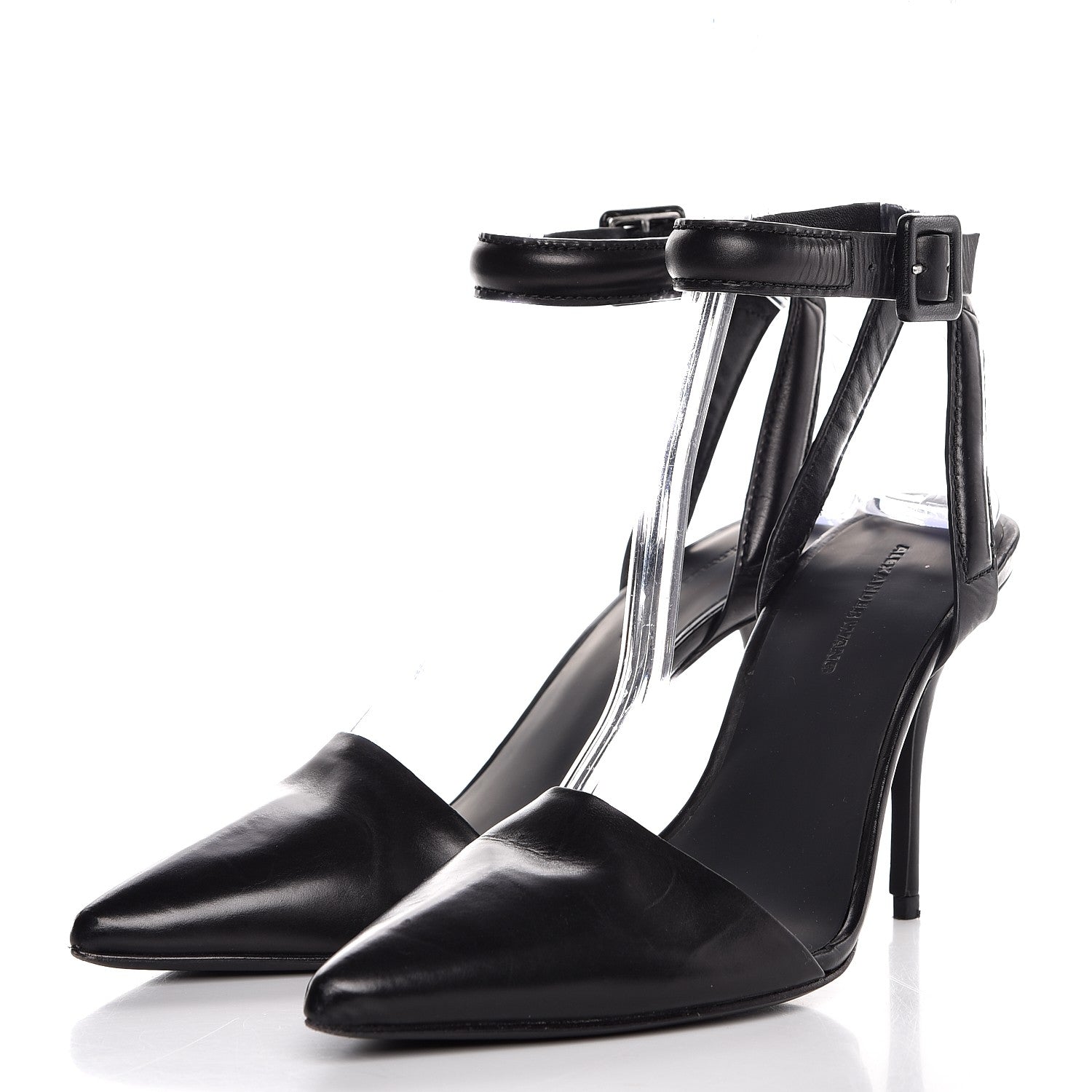 Alexander Wang Calfskin Lovisa Ankle Strap Pumps 35.5 Black 3 of 9