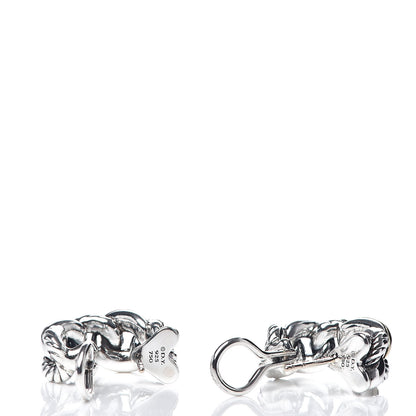 David Yurman Sterling Silver 18K Yellow Gold Belmont Curb Earrings 3 of 4