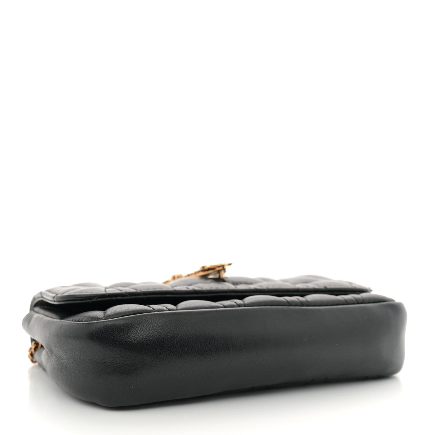 Nappa Quilted Virtus V Evening Bag Black