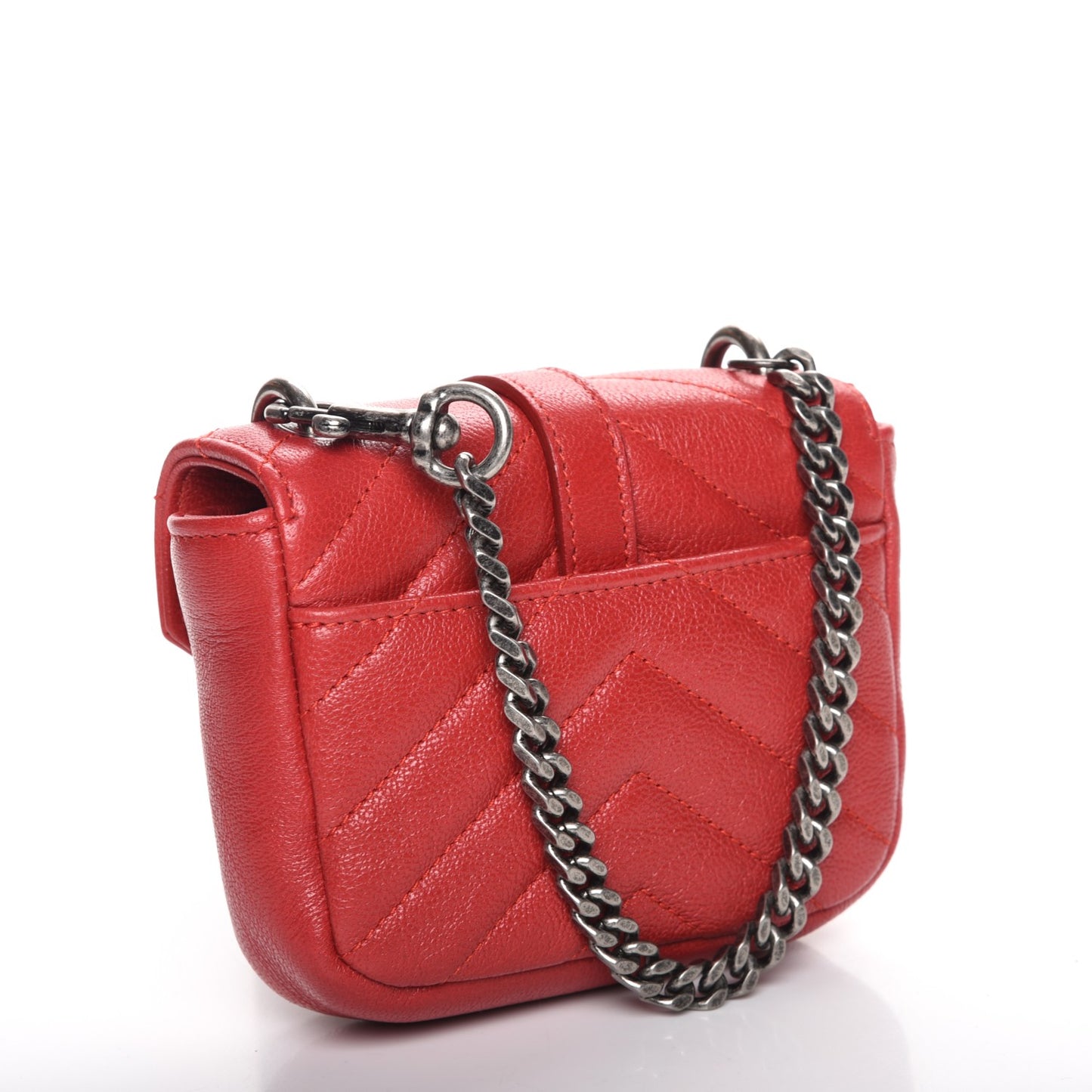 Sheepskin Matelasse Monogram Mini College Bag New Red