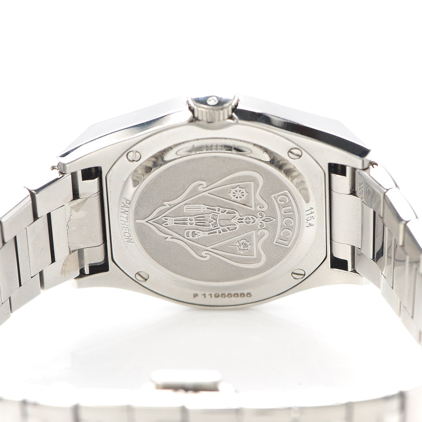 Stainless Steel 36mm Pantheon Quartz Watch Black