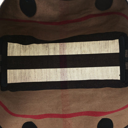 Burberry Coated Canvas Medium Reversible Doodle Tote Black 5 of 15