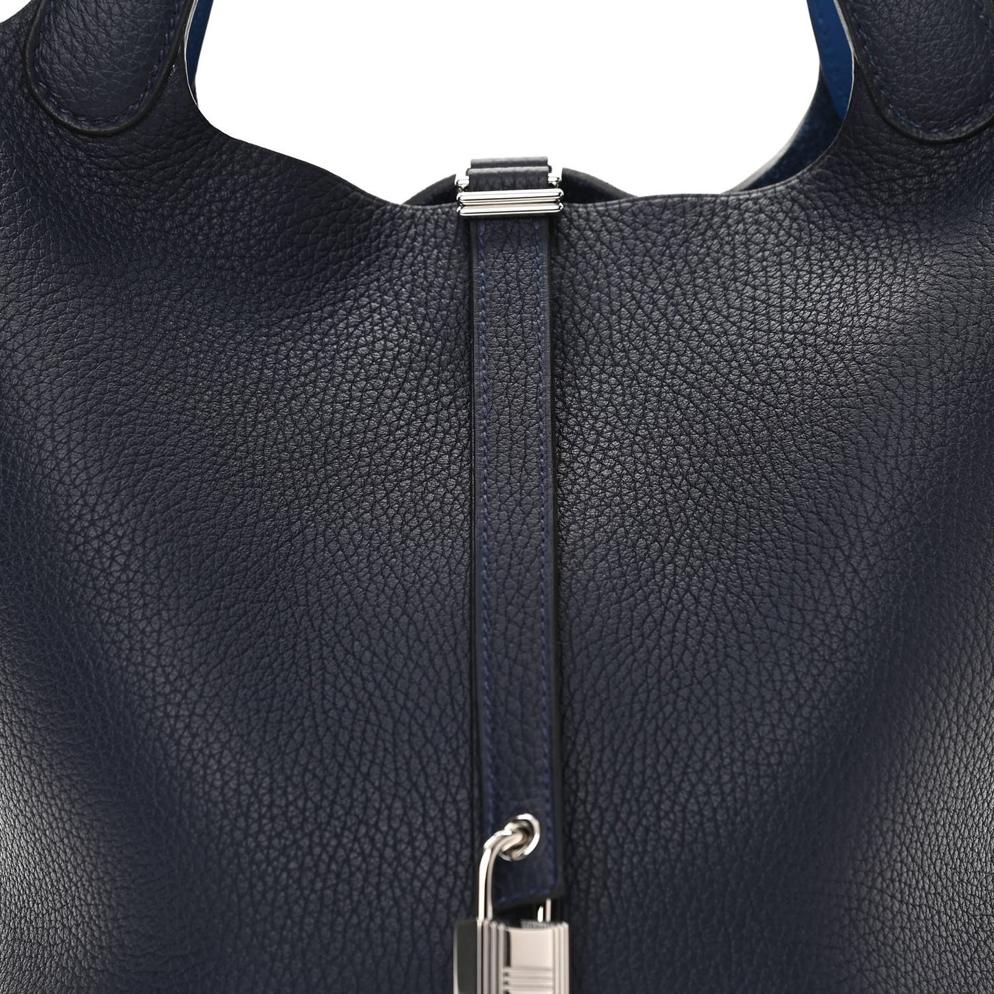 Taurillon Clemence Swift Eclat Picotin Lock 22 MM Bleu Nuit Bleu Electrique