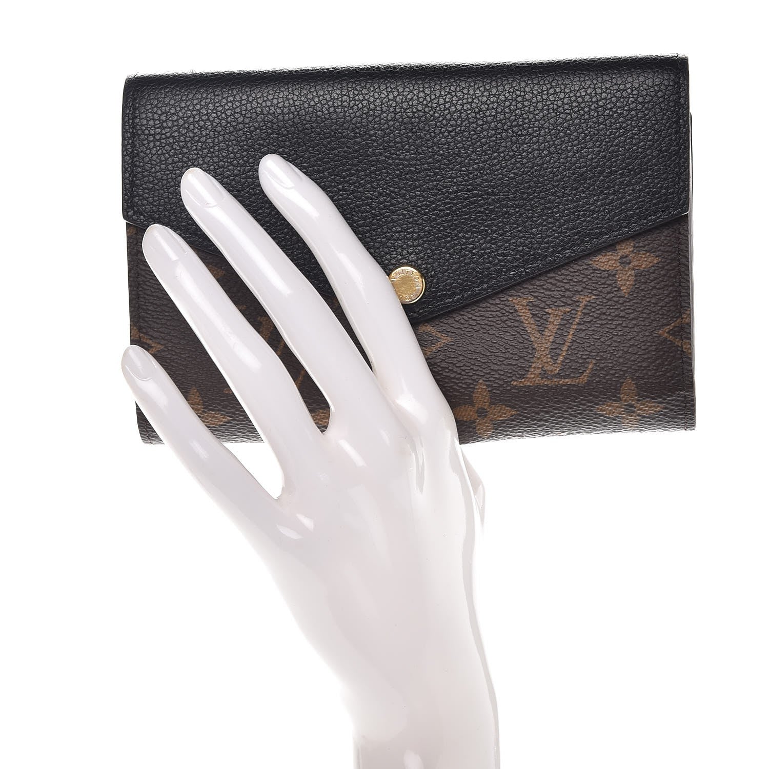 Louis Vuitton Monogram Pallas Compact Wallet Black 2 of 8