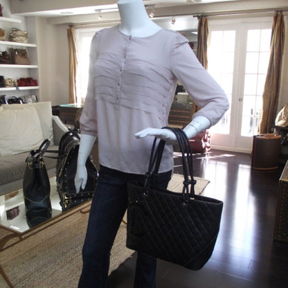 Chanel Calfskin Quilted Large Cambon Tote Black 2 of 12