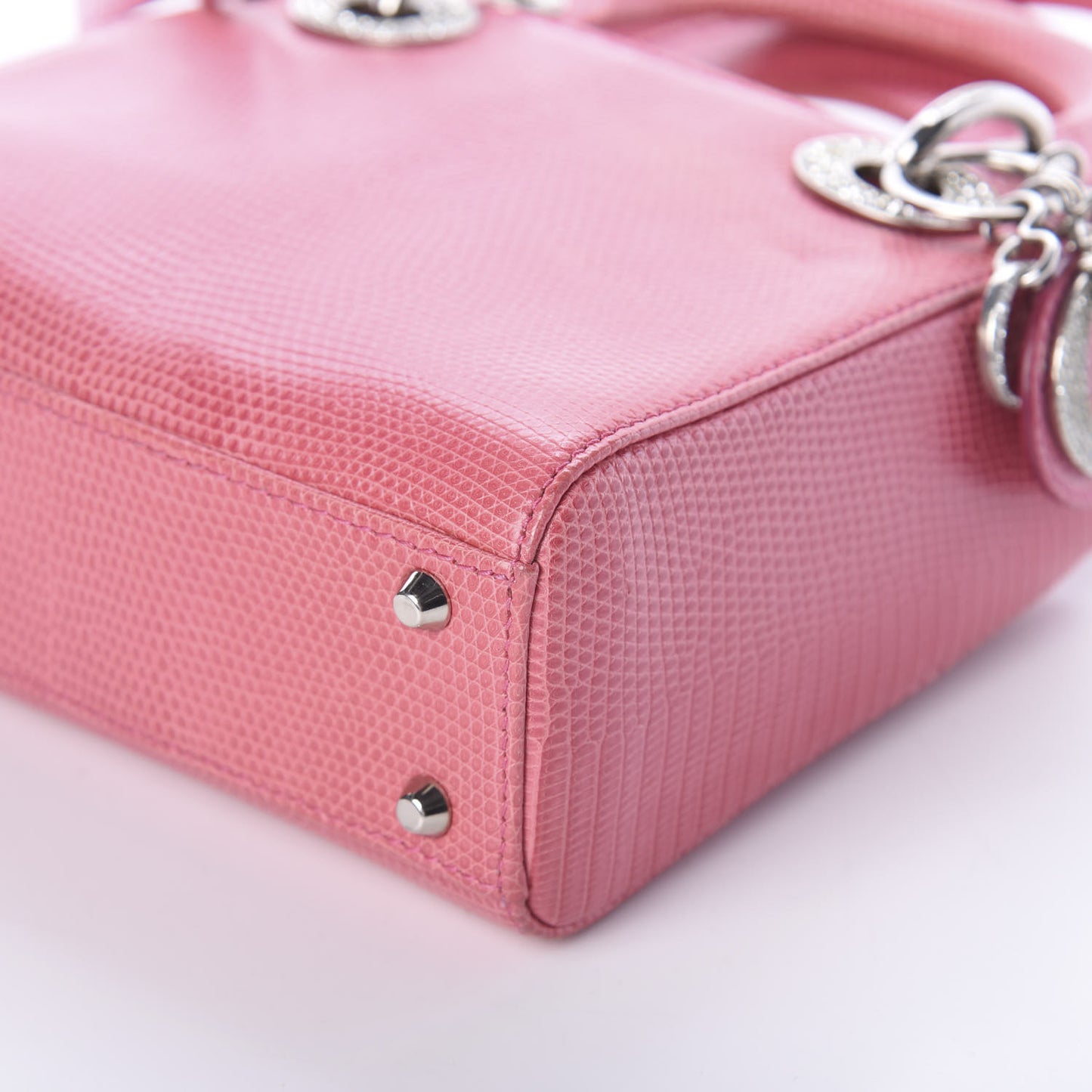 Lizard Swarovski Crystal Mini Lady Dior Pink