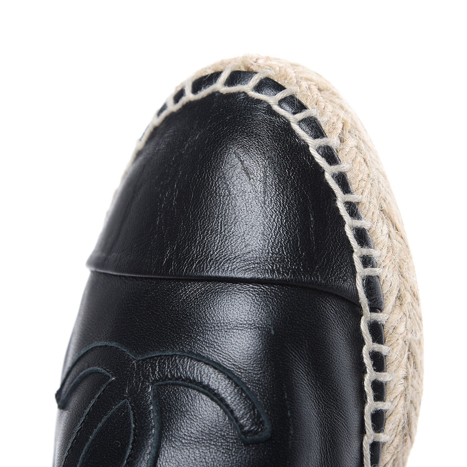Chanel Lambskin CC Espadrilles 38 Black 10 of 12