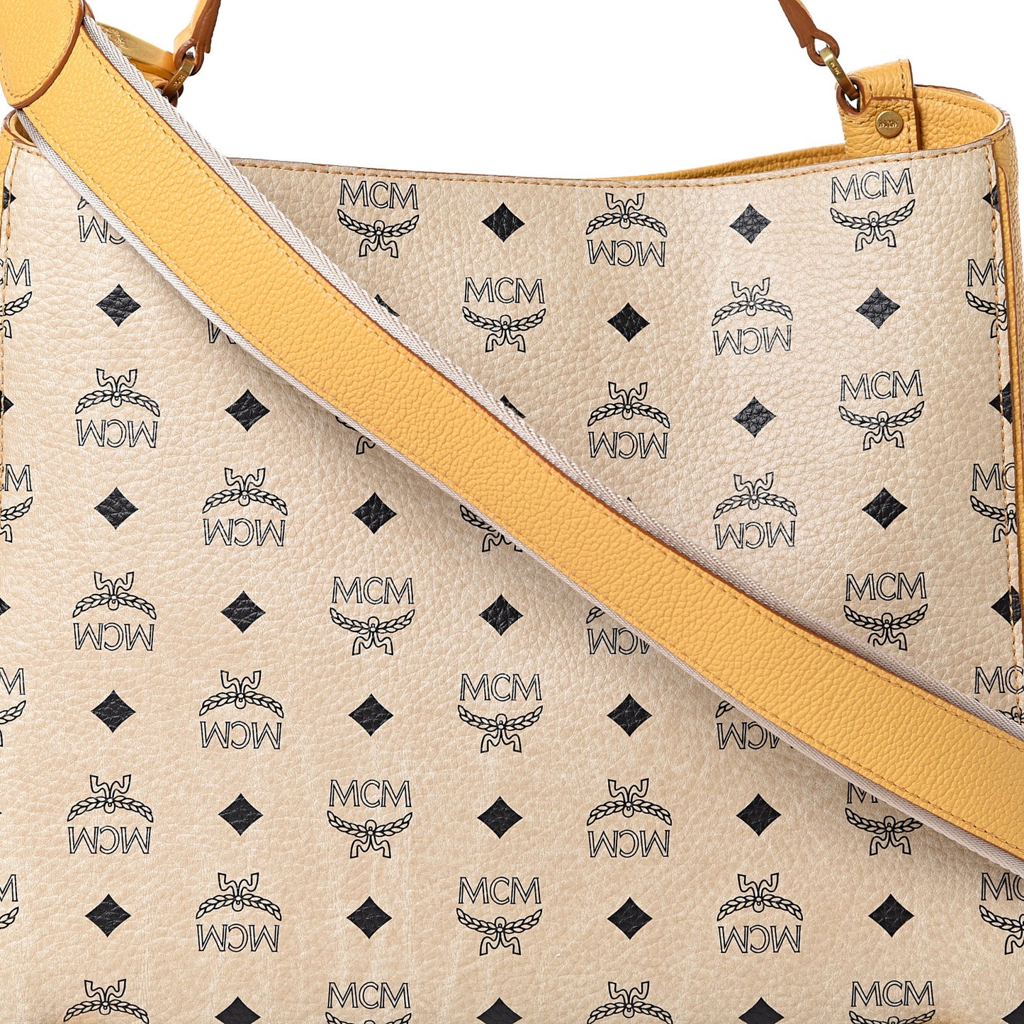 Visetos Medium Corina Shoulder Bag Beige Yellow