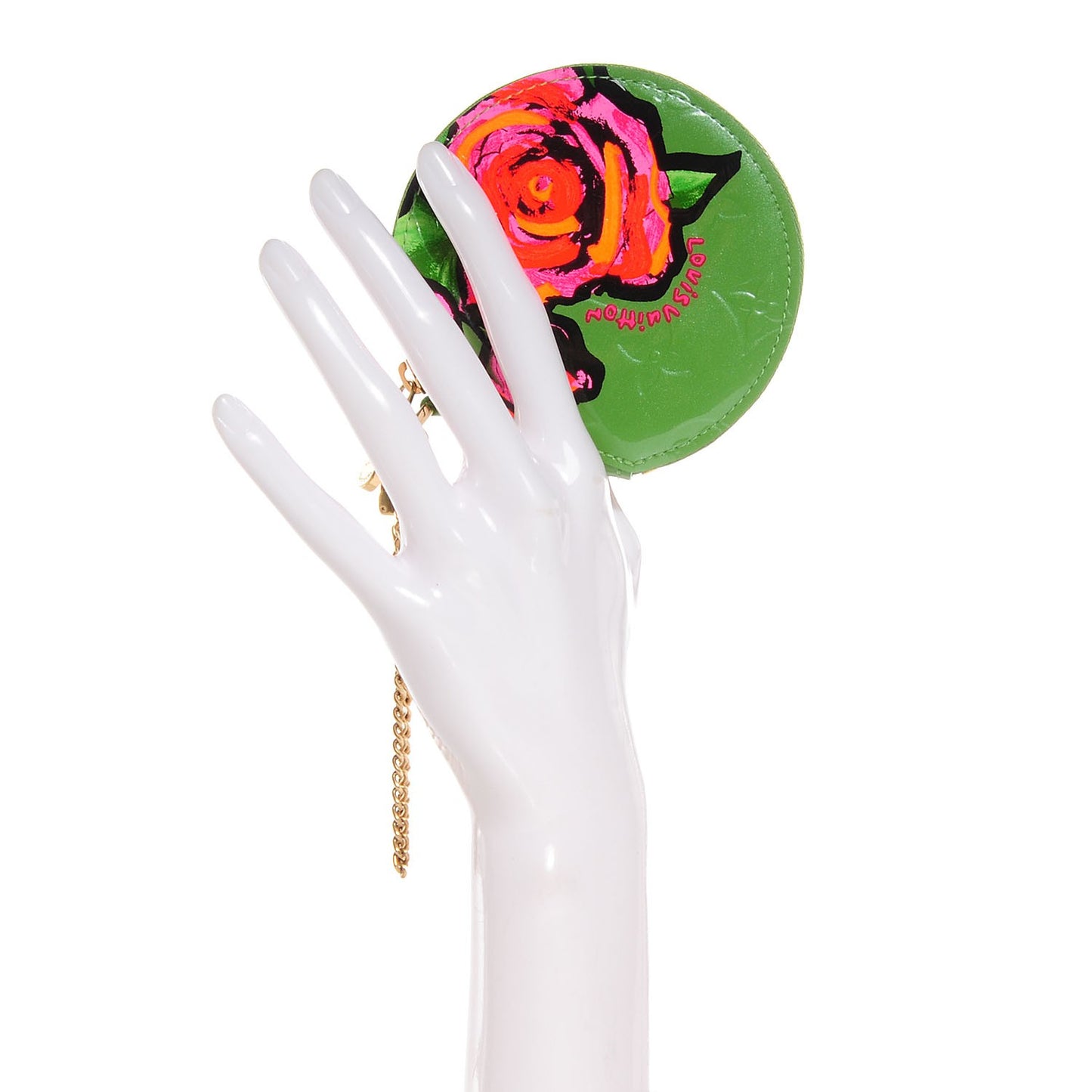 Vernis Roses Chapeau Coin Purse Vert Tonic
