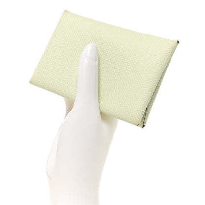 Hermes Epsom Calvi Duo Card Case Vert Fizz 2 of 9
