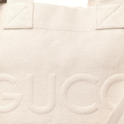 Gucci Canvas Logo Embossed Ophidia Tote Beige 8 of 11