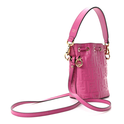 Fendi Vitello Liberty F is Fendi FF 1974 Embossed Mini Mon Tresor Bucket Bag Ciclamino Pilar 3 of 10