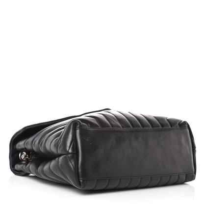 Saint Laurent Calfskin Y Quilted Monogram Medium Loulou Chain Satchel Black 4 of 17
