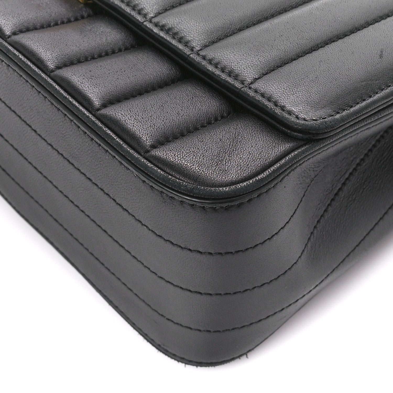 Saint Laurent Lambskin Matelasse Monogram Large Vicky Chain Bag Black 11 of 11