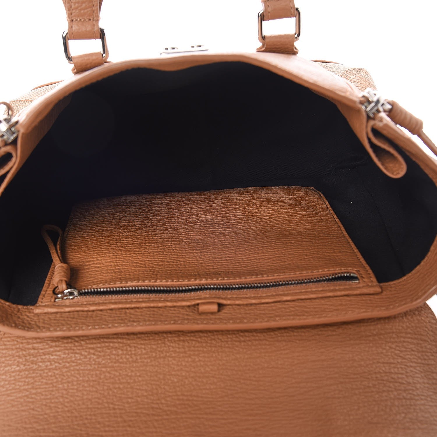 3.1 Phillip Lim 3.1 Textured Calfskin Large Pashli Satchel Bag Tan 5 of 8