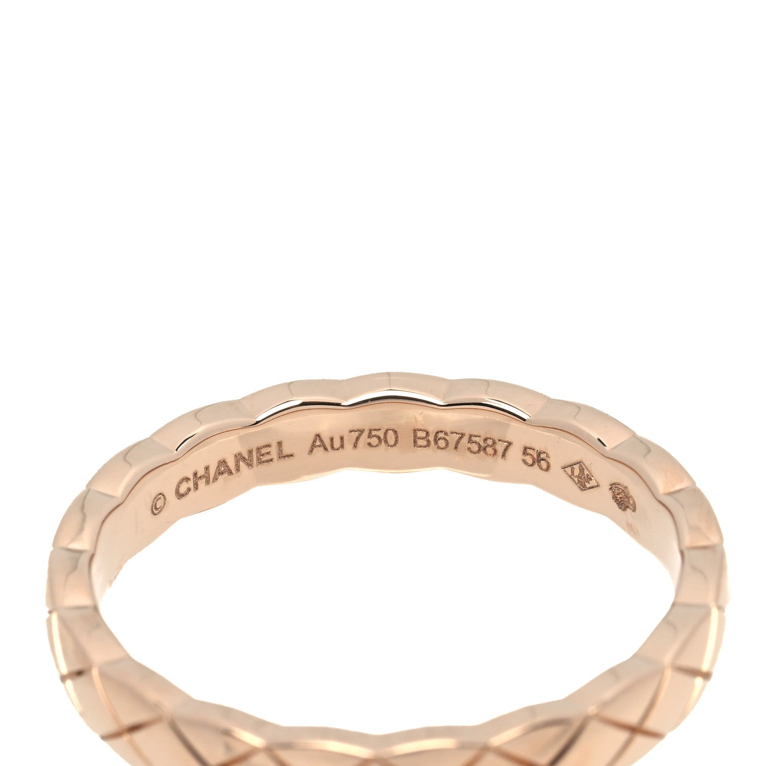 Chanel 18K Beige Gold Mini Coco Crush Ring 56 7.5 4 of 5
