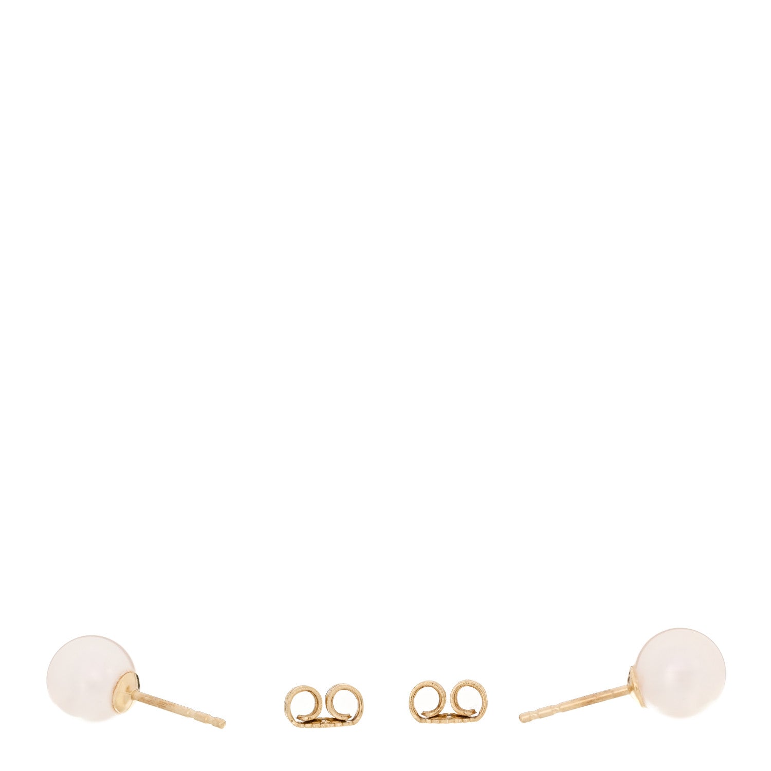 Mikimoto 18K Yellow Gold Akoya Cultured Pearl 7-7.5mm Stud Earrings 3 of 5
