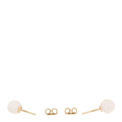 Mikimoto 18K Yellow Gold Akoya Cultured Pearl 7-7.5mm Stud Earrings 3 of 5