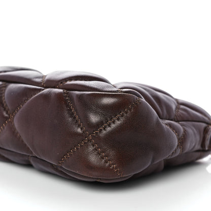 Chanel Lambskin Bubble Quilt Pochette Brown 5 of 8