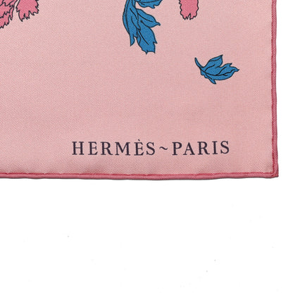 Hermes Silk Twill Robe Legere Scarf 90 Rose Hortensia Bleu 2 of 6