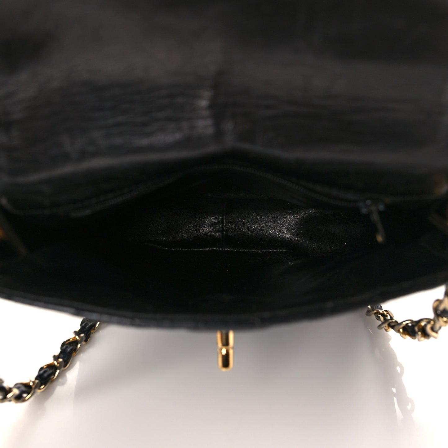 Lambskin Quilted Flap Crossbody Black