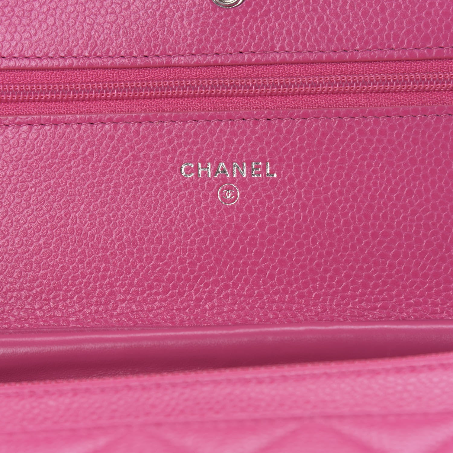 Chanel Caviar Quilted Wallet on Chain WOC Pink 8 of 11
