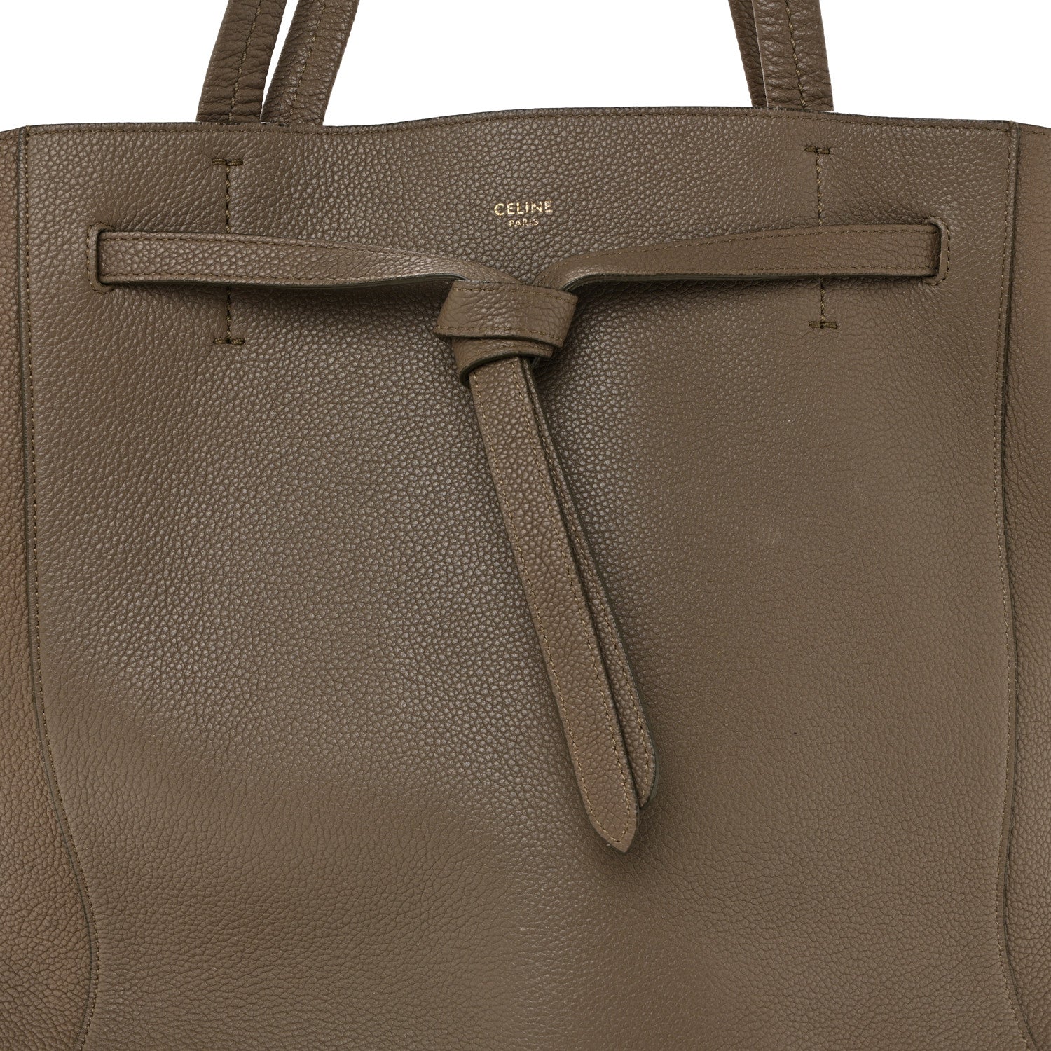 Celine Soft Grained Calfskin Small Belt Cabas Phantom Taupe 8 of 11