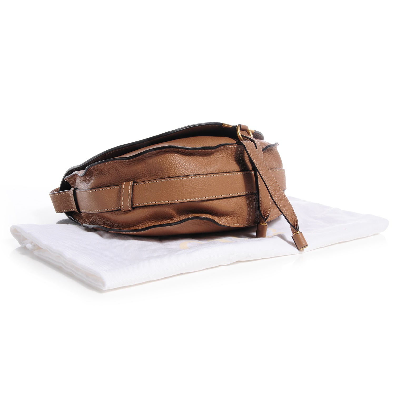 Chloe Calfskin Medium Marcie Round Crossbody Bag Nut 4 of 10