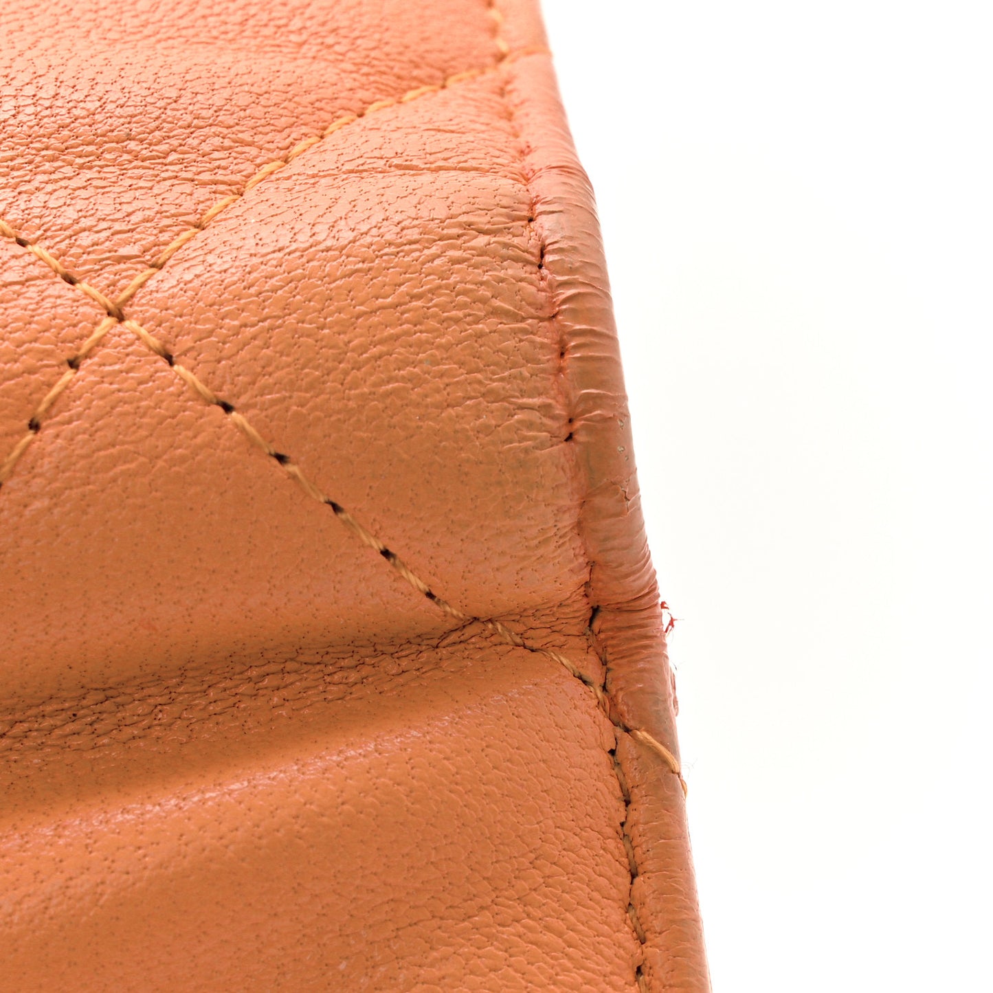 Goatskin Quilted Small Chanel 19 Flap Wallet Orange