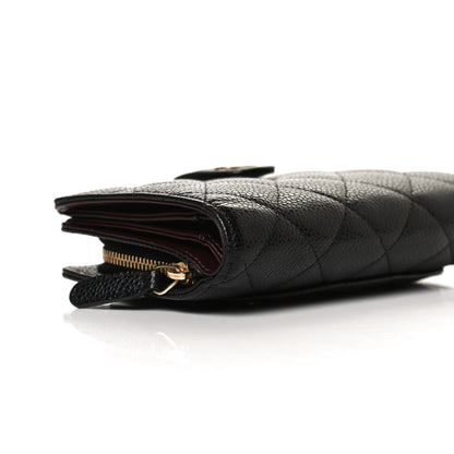 Chanel Caviar Quilted CC French Wallet Black 8 of 11