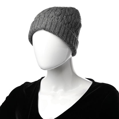Hermes Cashmere Beanie Hat M Grey 2 of 6