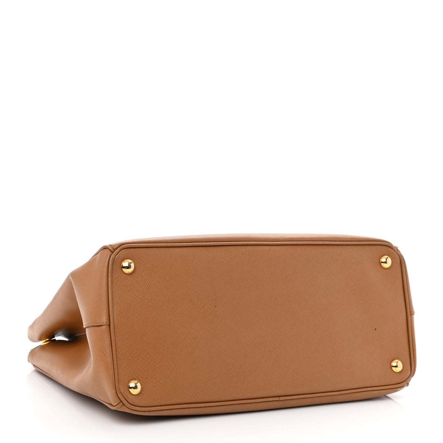 Saffiano Medium Galleria Double Zip Tote Caramel