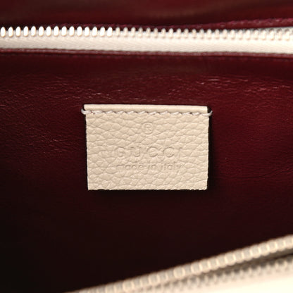 Gucci Grainy Calfskin Small Zumi Top Handle Bag Mystic White 8 of 10
