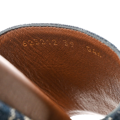Gucci New Denim GG Monogram Angelina Platform 55mm Slide Sandals 39 Blue Tea 6 of 12