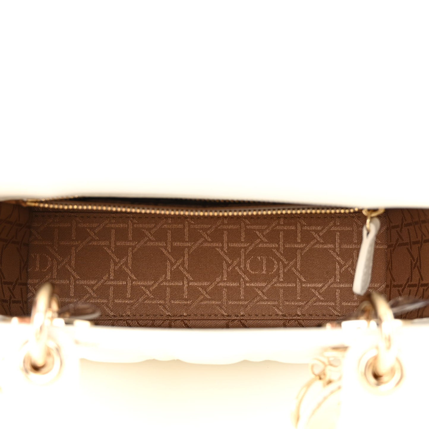 Lambskin Cannage Small My ABCDior Lady Dior White