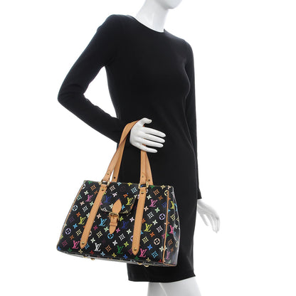 Louis Vuitton Monogram Multicolor Aurelia MM Black 2 of 7