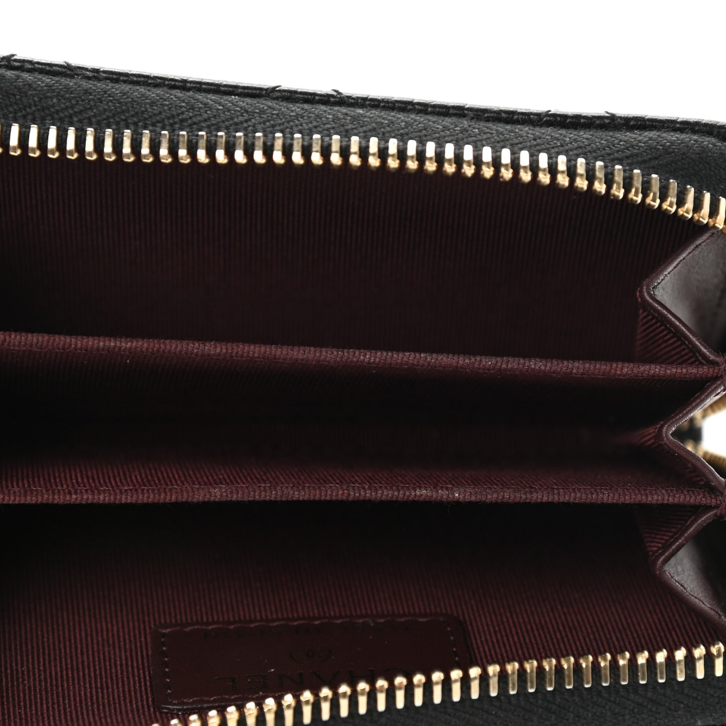 Caviar Quilted Zip Coin Purse Black
