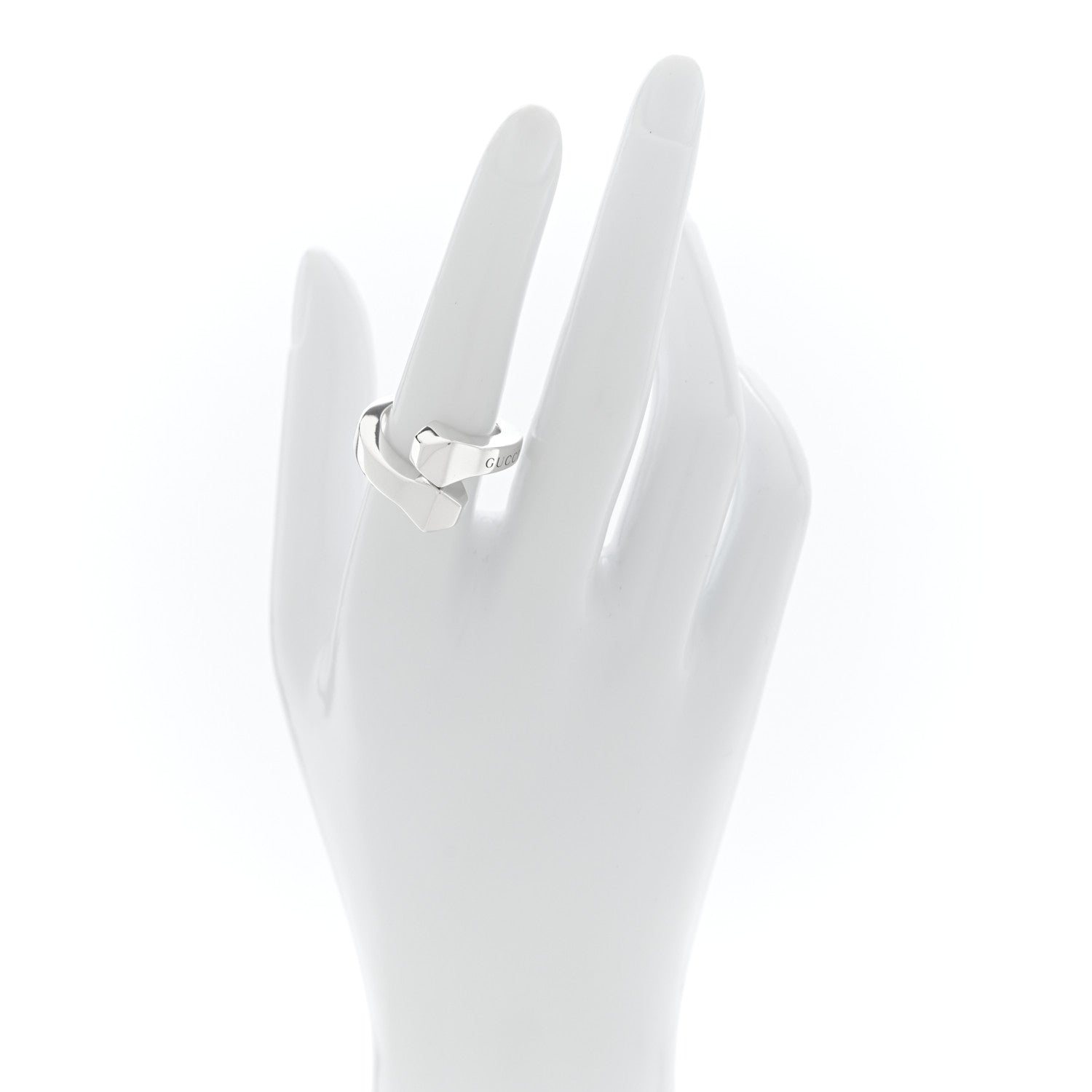 Gucci Sterling Silver Chiodo Double Nail Ring 53 6.5 2 of 5