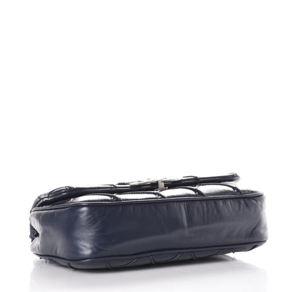 Chanel Lambskin Diamond Stitched Flap Navy 4 of 11