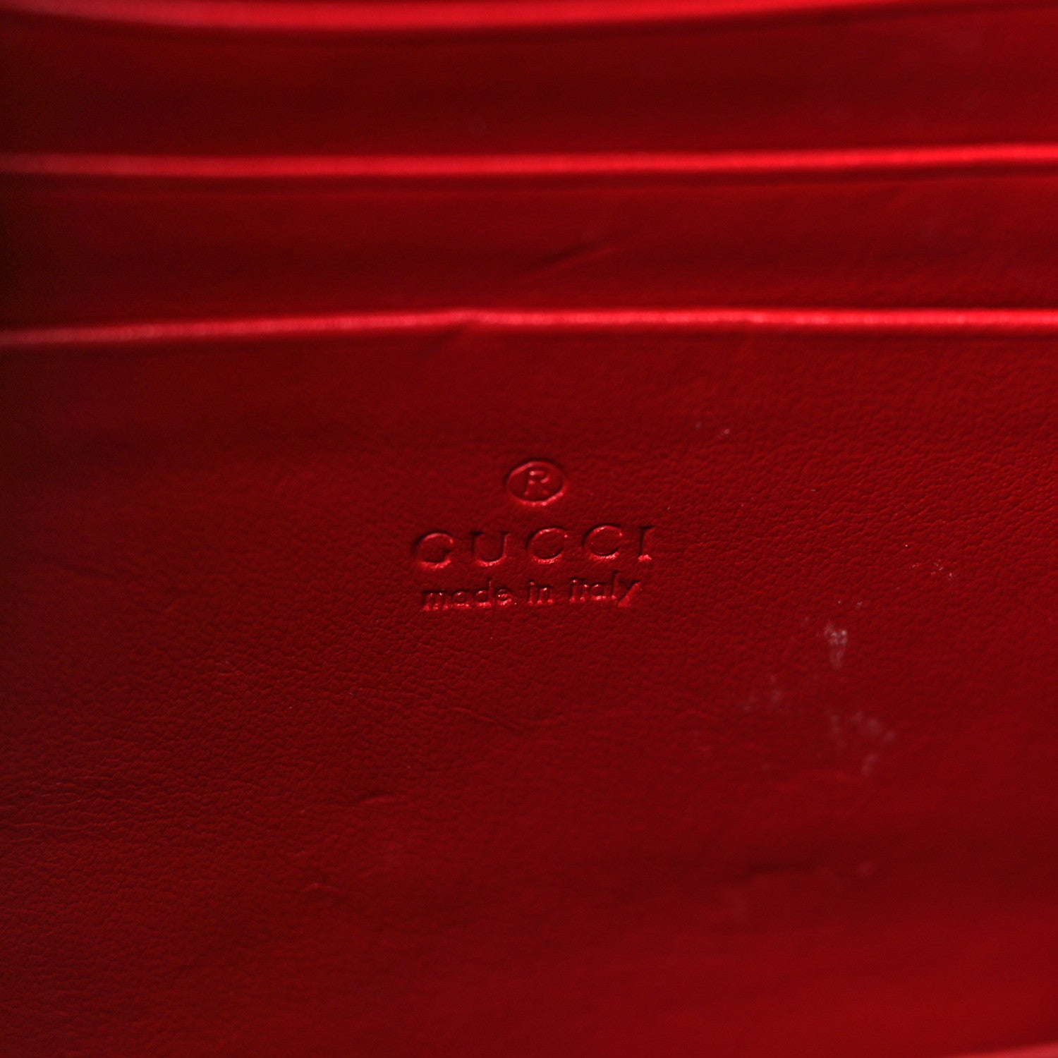 Gucci Calfskin Matelasse GG Marmont Chain Wallet Hibiscus Red 6 of 10