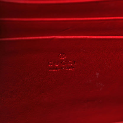 Gucci Calfskin Matelasse GG Marmont Chain Wallet Hibiscus Red 6 of 10