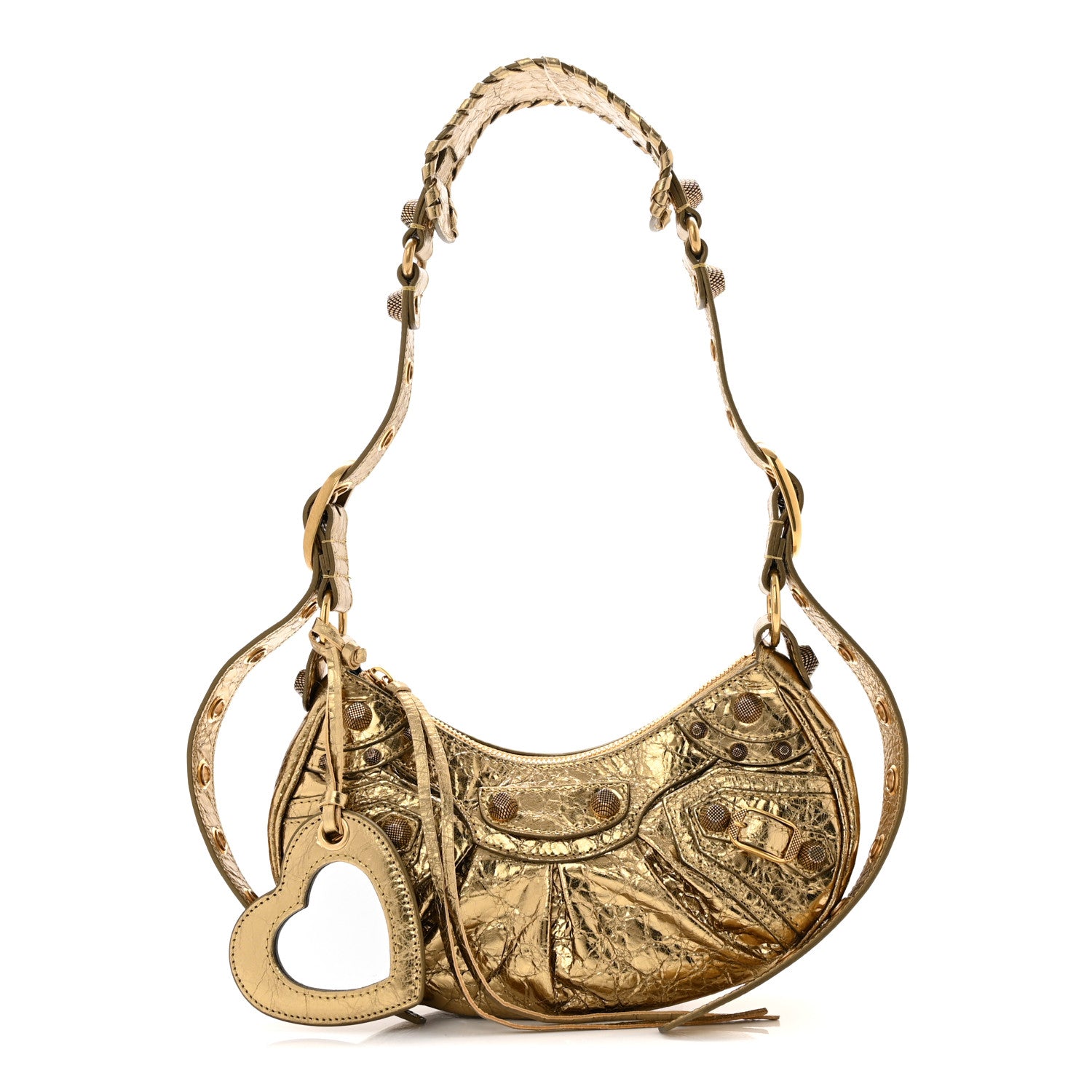 Balenciaga Metallic Agneau Arena Le Cagole Shoulder Bag XS Gold 3 of 11