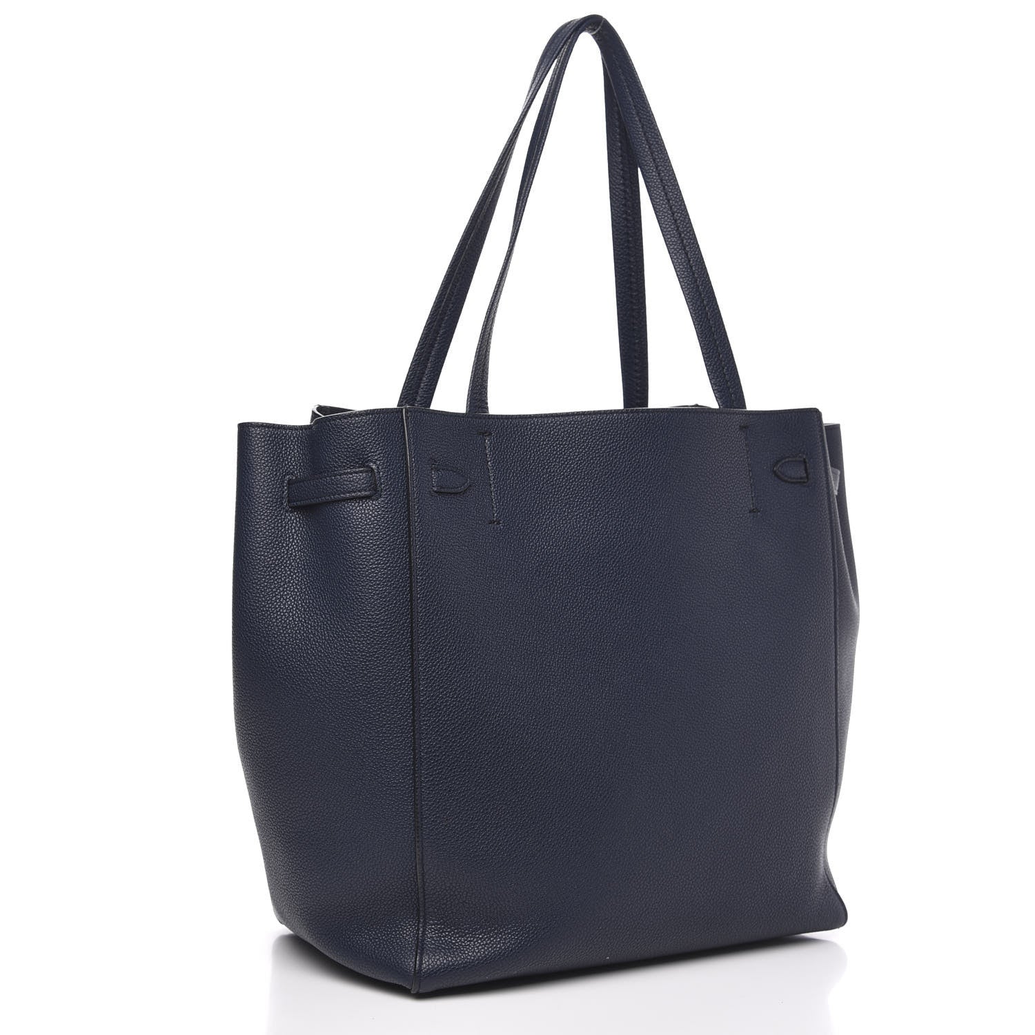 Celine Soft Grained Calfskin Small Belt Cabas Phantom Navy Blue 3 of 9