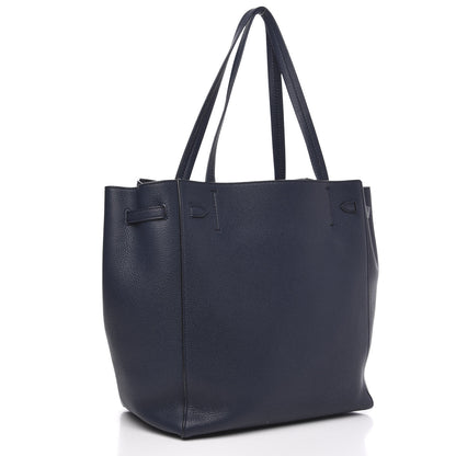 Celine Soft Grained Calfskin Small Belt Cabas Phantom Navy Blue 3 of 9