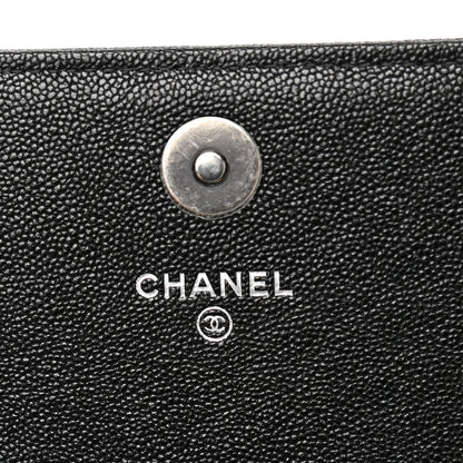 Chanel Caviar Quilted Boy Clutch With Chain Black 6 of 12